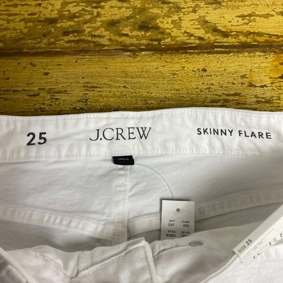 J. Crew Skinny Flare Jeans White Sz 25  BO801 - Picture 11 of 12